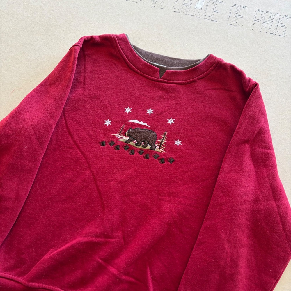 Vintage 90s Shenanigans Bear Embroidered Crewneck Sweatshirt